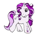 White & Purple Pony