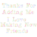 thanks for the add