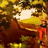 Naruto resting on tree