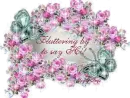 Fluttering by to say HI - Pink Rose Tag