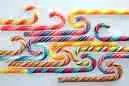 Rainbow candy canes