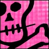 Pink and Black Skull