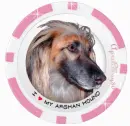 Afghan Hound Poker Chip