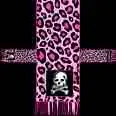 Pink leopered belt with Skeloton
