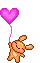 flying bunny with balloon