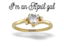 CINDY birthstone ring