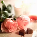 Peach colored roses