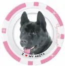 akita pink poker chip