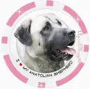 Anatolian Shepherd Pink Poker Chip