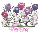 Bunnies with Tulips - Teresa