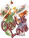 God is Love with 2 little girls