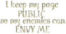I keep my page public - Glittery Gold