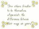 Give Others Freedom