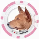 Basenji Pink Poker Chip