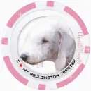 Bedlington Terrier Pink Poker Chip