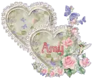 Amy - Diamond Heart Pink Roses