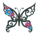 Butterfly with flowers