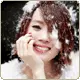 super duper kawaii brown haired girl with black background