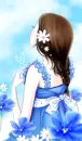 blue kawaii girl