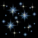 Blue and White Stars