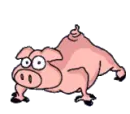 CUTE PIGGY DOING PUSH UPS 