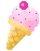 eating ice cream