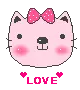 pink kitty love