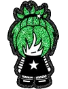 green emo girl star