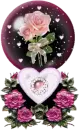 Pink roses/heart globe