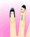 like the two fingers of a hand