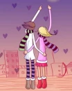 lovers looking at the sky