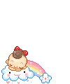 cute kawaii rainbow baby