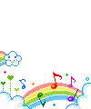 cute kawaii rainbow sky