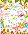 cute kawaii scene with love animals