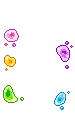 cute kawaii color bubble