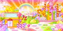 cute kawaii candy scenery