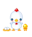 Chicken, Chick, and Eggs