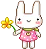 Bunny with Flower