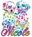 colorful puppies - nicole