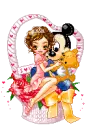 Girl and Mickey Mouse