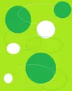 Dark Green & White Circles On Lime Green Base