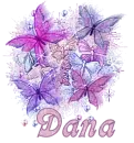 Dana - Glittering Purple Butterflies