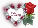 Stacy - Diamond Heart Red Rose 