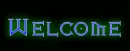 green, black, blue welcome