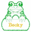 becky - frog