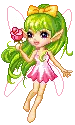 Pink rose fairy