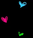 Neon hearts.