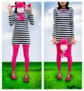 In pink