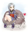 love - girl and wolf