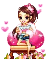Pink heart girl